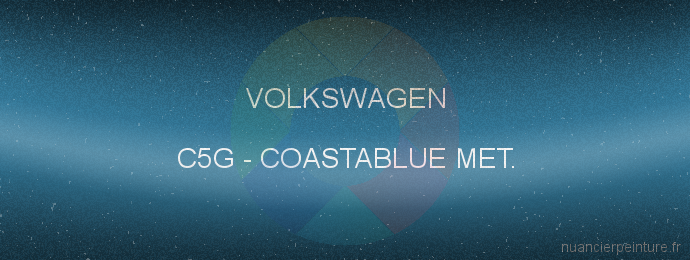 Peinture Volkswagen C5G Coastablue Met.