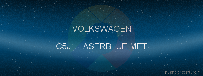 Peinture Volkswagen C5J Laserblue Met.