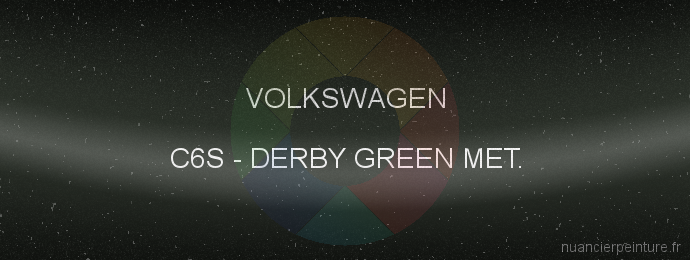 Peinture Volkswagen C6S Derby Green Met.
