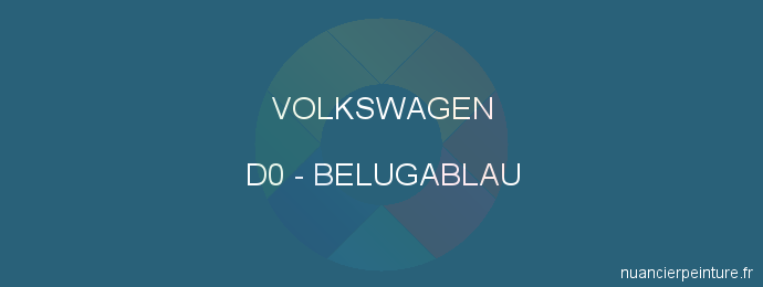 Peinture Volkswagen D0 Belugablau
