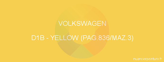 Peinture Volkswagen D1B Yellow (pag.836/maz.3)