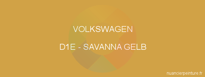 Peinture Volkswagen D1E Savanna Gelb
