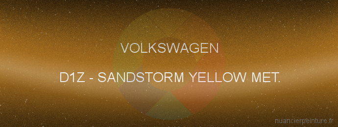 Peinture Volkswagen D1Z Sandstorm Yellow Met.
