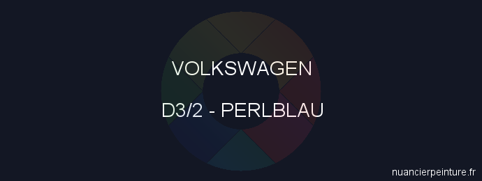 Peinture Volkswagen D3/2 Perlblau