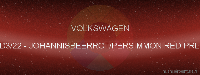 Peinture Volkswagen D3/22 Johannisbeerrot/persimmon Red Prl.