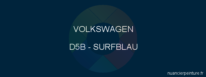 Peinture Volkswagen D5B Surfblau