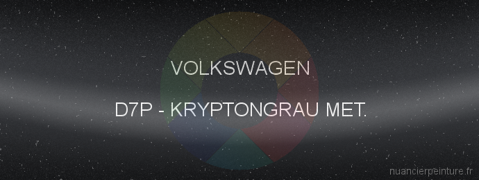 Peinture Volkswagen D7P Kryptongrau Met.