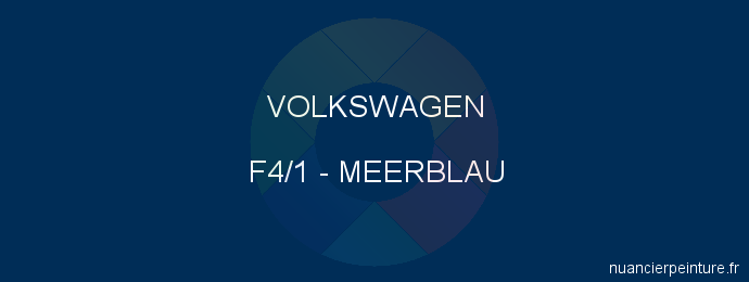 Peinture Volkswagen F4/1 Meerblau