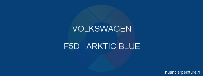 Peinture Volkswagen F5D Arktic Blue
