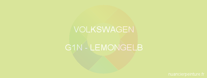 Peinture Volkswagen G1N Lemongelb
