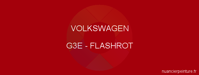 Peinture Volkswagen G3E Flashrot