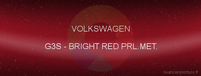 Peinture Volkswagen G3S Bright Red Prl.met.