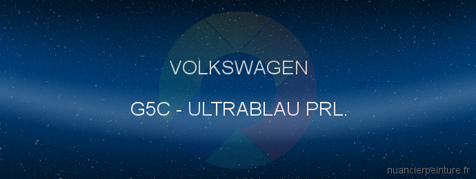 Peinture Volkswagen G5C Ultrablau Prl.