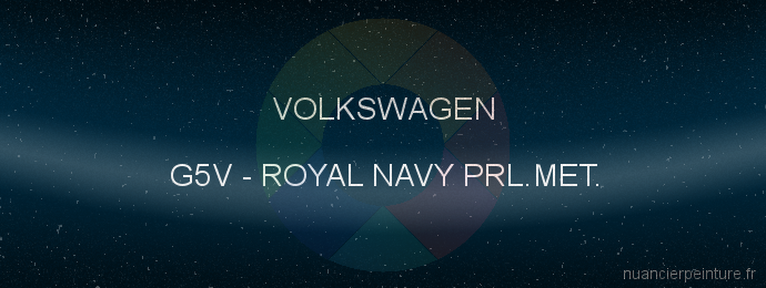 Peinture Volkswagen G5V Royal Navy Prl.met.