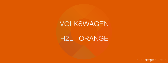 Peinture Volkswagen H2L Orange