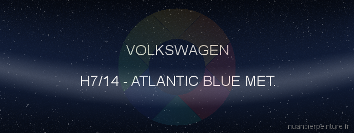 Peinture Volkswagen H7/14 Atlantic Blue Met.