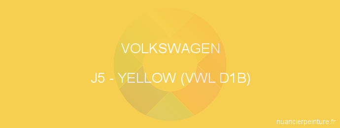 Peinture Volkswagen J5 Yellow (vwl D1b)