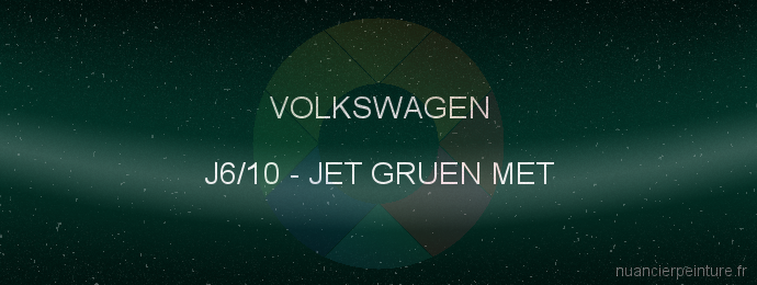 Peinture Volkswagen J6/10 Jet Gruen Met