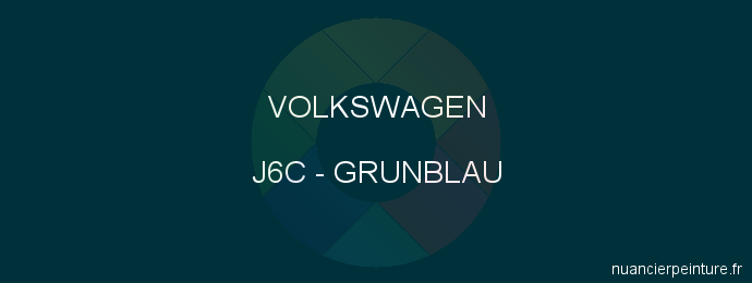 Peinture Volkswagen J6C Grunblau