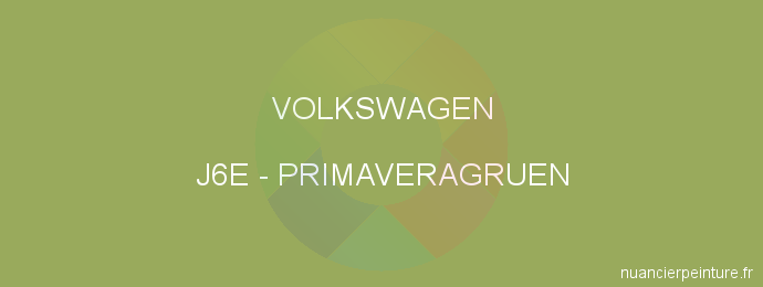 Peinture Volkswagen J6E Primaveragruen