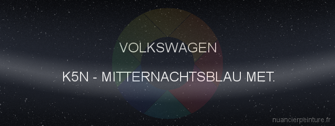 Peinture Volkswagen K5N Mitternachtsblau Met.