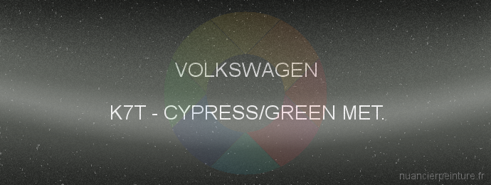Peinture Volkswagen K7T Cypress/green Met.