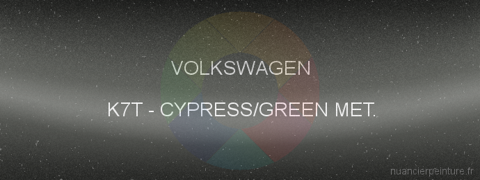 Peinture Volkswagen K7T Cypress/green Met.