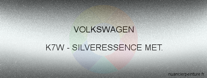 Peinture Volkswagen K7W Silveressence Met.