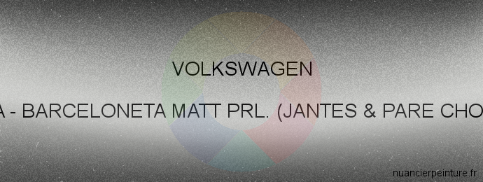 Peinture Volkswagen K8A Barceloneta Matt Prl. (jantes & Pare Chocs)