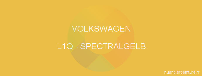 Peinture Volkswagen L1Q Spectralgelb