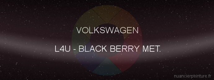 Peinture Volkswagen L4U Black Berry Met.