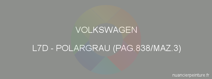 Peinture Volkswagen L7D Polargrau (pag.838/maz.3)