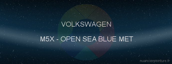 Peinture Volkswagen M5X Open Sea Blue Met