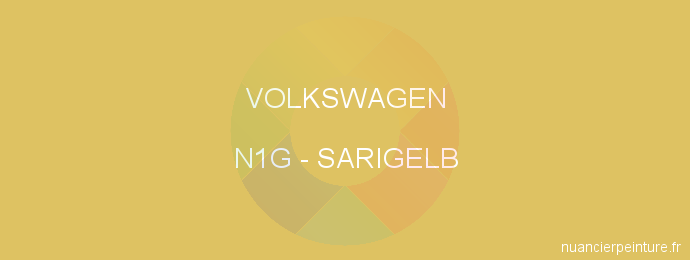 Peinture Volkswagen N1G Sarigelb