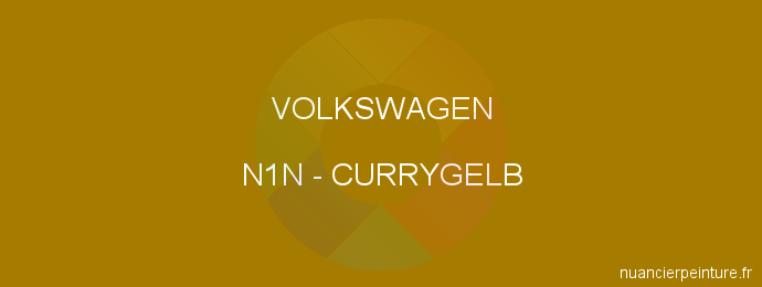 Peinture Volkswagen N1N Currygelb