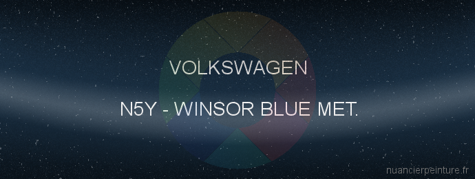 Peinture Volkswagen N5Y Winsor Blue Met.