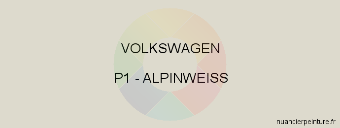 Peinture Volkswagen P1 Alpinweiss