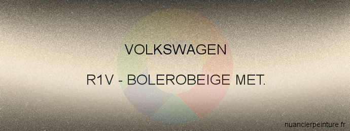 Peinture Volkswagen R1V Bolerobeige Met.