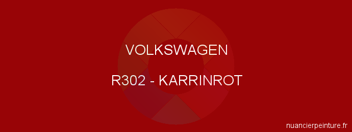 Peinture Volkswagen R302 Karrinrot