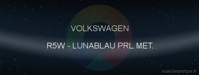 Peinture Volkswagen R5W Lunablau Prl.met.