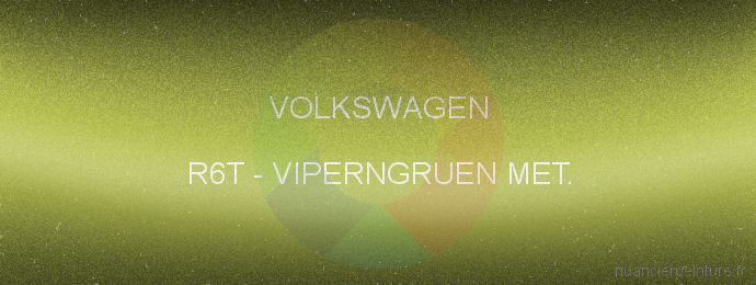 Peinture Volkswagen R6T Viperngruen Met.