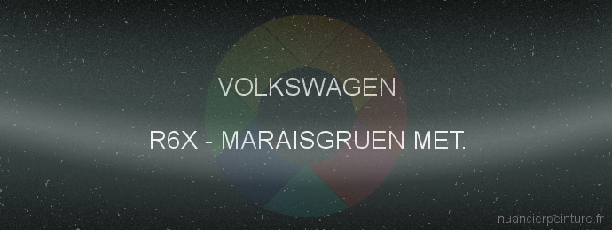 Peinture Volkswagen R6X Maraisgruen Met.