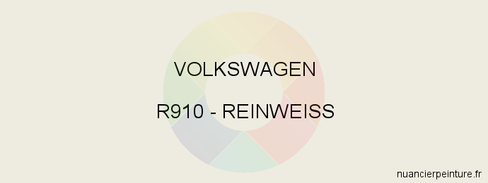 Peinture Volkswagen R910 Reinweiss
