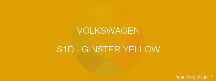 Peinture Volkswagen S1D Ginster Yellow