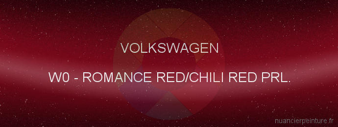 Peinture Volkswagen W0 Romance Red Prl.