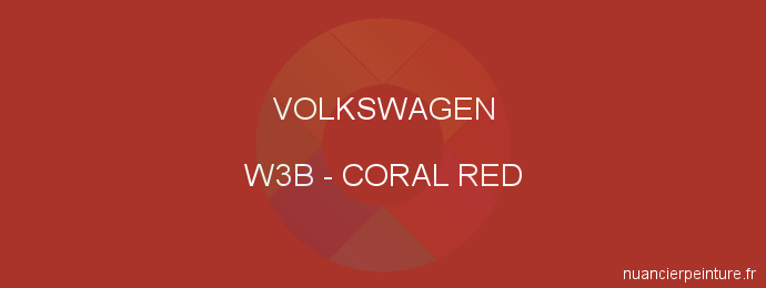 Peinture Volkswagen W3B Coral Red