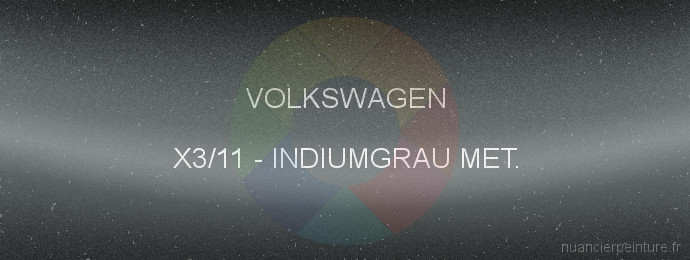 Peinture Volkswagen X3/11 Indiumgrau Met.