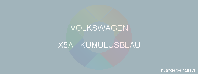 Peinture Volkswagen X5A Kumulusblau