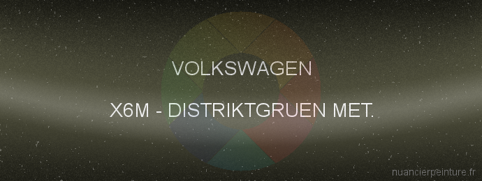 Peinture Volkswagen X6M Distriktgruen Met.