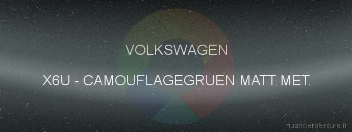 Peinture Volkswagen X6U Camouflagegruen Matt Met.